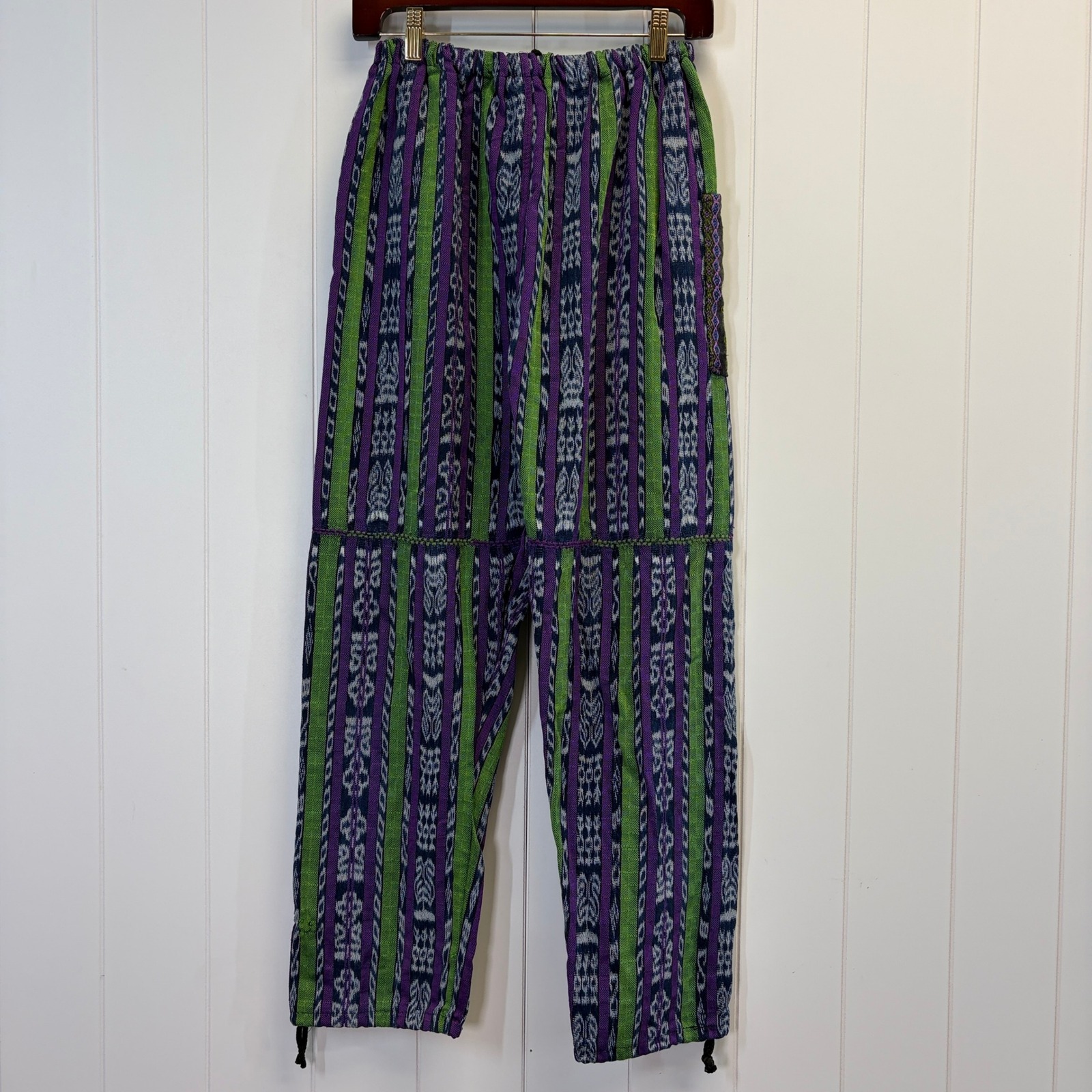 Unbranded Boho Hippie Woven Ethnic Pants Women Size S Striped Indie Carefree